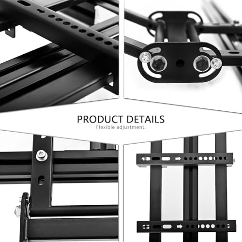 Anman Racing Simulator Cockpit Monitor Stand Fit for Logitech G29 G923 | for Thrustmaster T248, for Fanatec Only Suitable Aluminum Racing Cockpit Without Wheel,Pedal