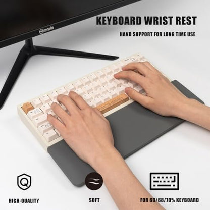 Ergonomic 75% Keyboard Wrist Rest-12.8" Silicone Non-Slip Keyboard Cushion, Computer Wrist Rest, Relief of Hand Pain(Grey) - color: Grey