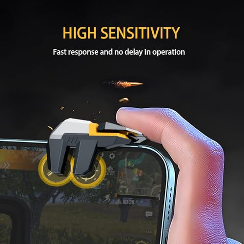 GOFOYO Mobile Game Controller, 6 Finger Gamepad with Large Thickness, Sensitive Trigger and 3 Pair Gaming Finger Sleeves