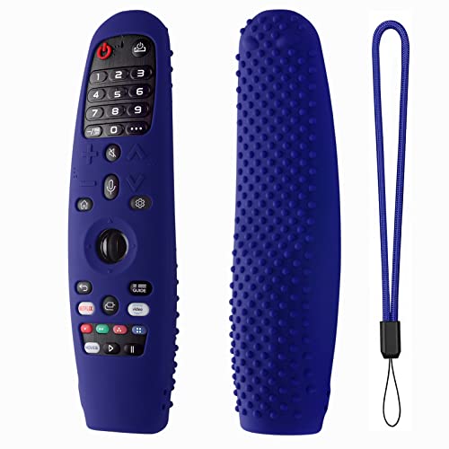 Hi Color Silicone Cover for LG AN-MR600/AN-MR650 / AN-MR18BA / AN-MR19BA/AN-MR20GA TV Remote Control Protective Sleeve for LG Magic TV Remote Cover Case(Midnight Blue) - color: midnight blue