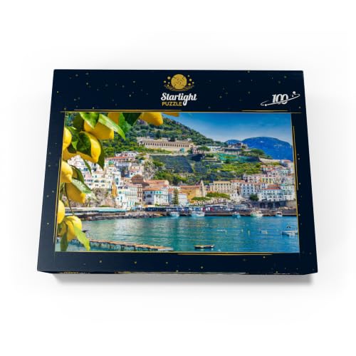 MyPuzzle Panoramic View of Beautiful Amalfi On Hills Leading Down to The Coast, Campania, Italy - Premium 100 Piece Jigsaw Puzzle for Adults - size: 100 Pieces