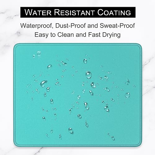 Hsurbtra Mouse Pad, Premium-Textured Square Mousepad 10.2 x 8.3 Inch, Stitched Edge Anti-Slip Waterproof Rubber Pretty Cute Computer Mat for Office Gaming Laptop Women Kids Malachite Green - color: Malachite Green, size: Square Mousepad (10.2" x 8.3")