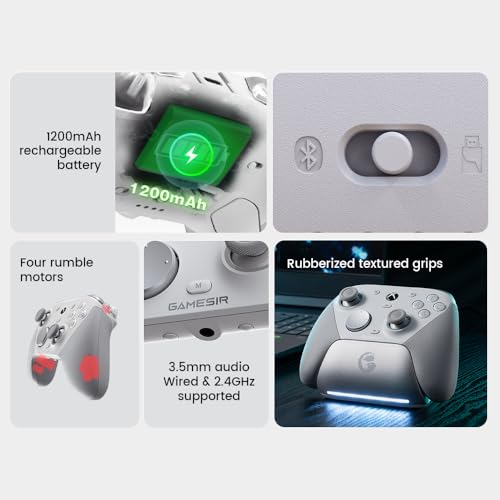 GameSir G7 Pro Wired Controller for Xbox Series X|S, Xbox One, Wireless Gamepad for PC&Android with TMR Sticks, Hall Effect Analog Triggers, 1000Hz Polling Rate, 3.5mm Audio Jack - White - color: White