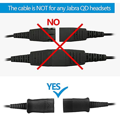 VT PLT-QD USB Training Cable Y Splitter-Adapter - Quick Disconnect Cord with Mute&Volume Control for 4-Pin Plantronic-QD Headsets&Computer