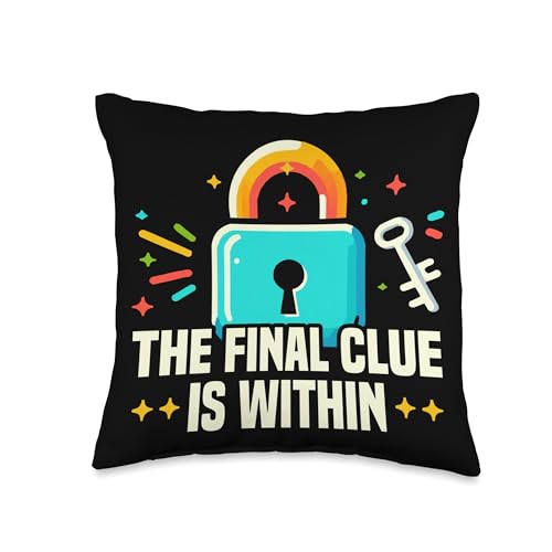 Escape Room Game Lockpicking Puzzle Room Exit Game Throw Pillow - size: 16x16