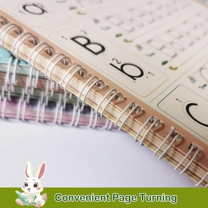 Reusable Grooved Handwriting Workbooks,Magic Copybook,Magic Writing Practice copy books, to help children improve their handwriting ink Practice Age 3-8 Calligraphy for kids(Animal edition) - style: Animal edition