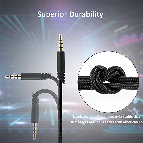 QJYTH Replacement A40 Inline Mute Audio Cable for Astro A10/A40 Headset | QJYTH Audio Cable for Astro A10/A40/A40TR Gaming Headset, Fit for PS5, PS4 Controller - style: Inline Mute Cable