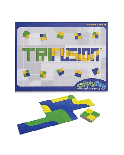 SimplyFun Trifusion – Visual Mapping Strategy Board Game for Kids, 2-4 Players, Ages 8 and Up – Spatial Reasoning, Pattern Recognition & Planning – 30 Min Playtime – STEM Board Game - style: Trifusion