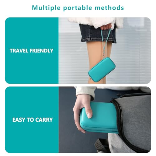 Supmay Hard Carrying Case Compatible with Nintendo DS Lite NDSL, Gameboy Advance Games Storage Holder Travel Bag with Mesh Pocket for USB Charging Cable, Stylus, Earphones, Game Cartridge, Green - color: Green