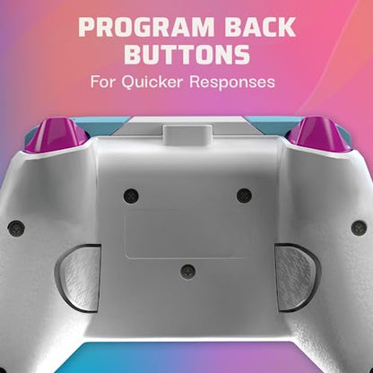 PDP Rematch Enhanced Wired Gaming Controller for Xbox Series X|S & Xbox One | Licensed for Xbox & PC, 2 Mappable Back Buttons, Adjustable Triggers, Audio Controls, Companion App, Gamepad, Australian Opal - color: Australian Opal, style: Controller