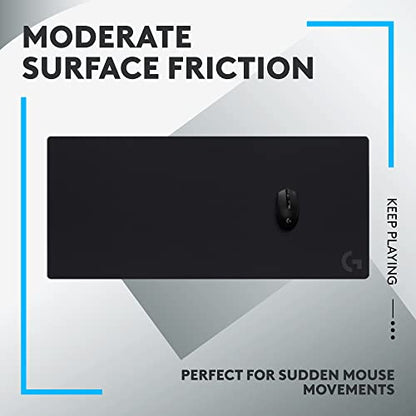 Logitech G840 XL Cloth Gaming Mouse Pad (900x400x3) - Black | Cloth material, 0.12 in thin, stable, performance-tuned surface - size: XL, style: Cloth