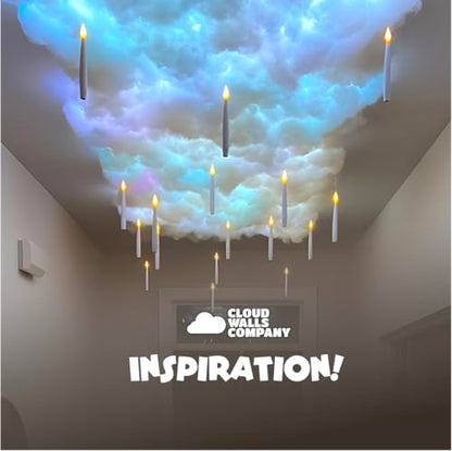 Cloud Light Ceiling Panels & LED Lights – Peel-and-Stick, 32.8 ft LED Strips, Alexa-Enabled, Aesthetic Room Decor for Bedrooms, Dorms, Gaming Rooms, Home Theater, Content Creators, AirBNB Décor