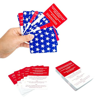 MACHERA America Trivia Game: Smartest in THE Room - The USA & World Card Game for Adults & Families with 450 Fun Questions, Ideal for Travel, Game Night