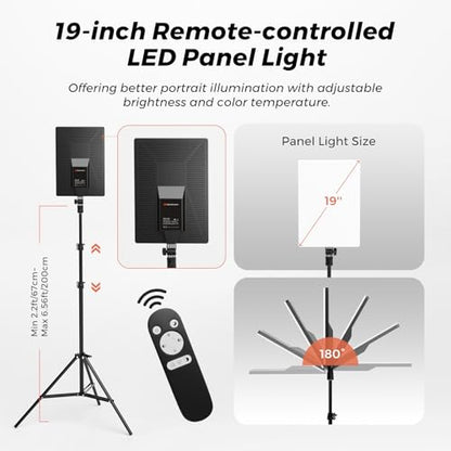NearStream VM20 Streaming Camera and VK40 Photography Lighting Kit Bundle, for Livestreaming, Video Creation