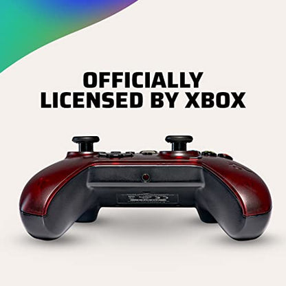 PDP Wired Game Controller - Xbox Series X|S, Xbox One, PC/Laptop Windows 10, Steam Gaming Controller - USB - Advanced Audio Controls - Dual Vibration Videogame Gamepad - Crimson Red - color: Red