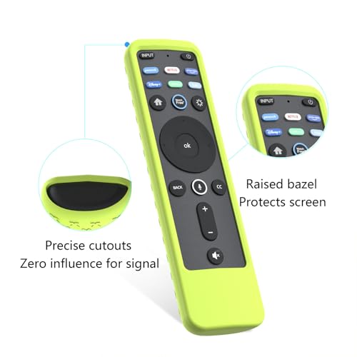 Case for Vizio XRT260 Voice Remote Control 2023/2021, Cover for VIZIO XRT260 Smart TV Remote Silicone Skin Sleeve Glow in The Dark Green - color: Glow Green