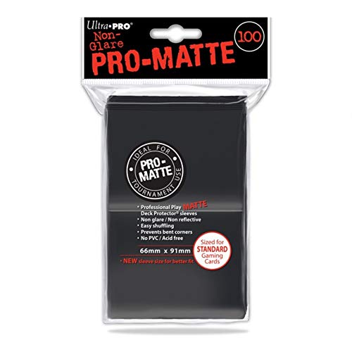 Ultra Pro 7442784515 Deck Protectors - Pro-Matte Black - color: Black / Black