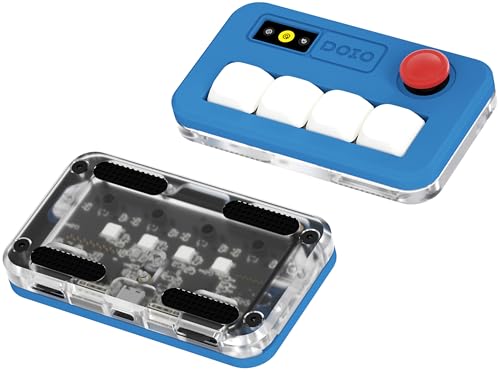 KEEBMONKEY DOIO Sayo OSU Rapid Trigger Hall Effect Keyboard with Joystick and Screen, CNC Aluminum RGB One Handed Macro Pad for Rhythm Games,USB-C Custom Programmable keypad (Blue(4 Key)) - style: Blue(4 Key)