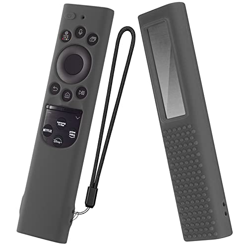 Silicone Case for Samsung BN59-01385 BN59-01386 TM2280E BN59-01391 Silicone Cover for Samsung Smart TV Solar Cell Remote Control 2022 Silicone Remote Control Sleeve（Dark Gray） - color: Dark gray