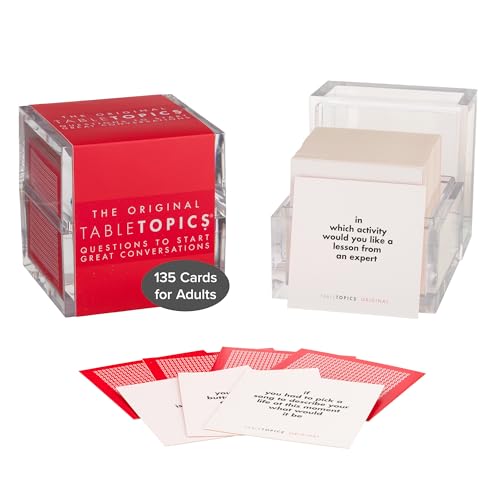 TableTopics - The Original Conversation Starter Cards - 135 Questions to Break the Ice & Build Connection with Friends, Acquaintances, & Coworkers - at Meetings, Parties, & at Home