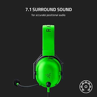 Razer BlackShark V2 X Gaming Headset, 3.5mm Audio Jack, Green - color: Green, size: 3.5 mm, style: PC