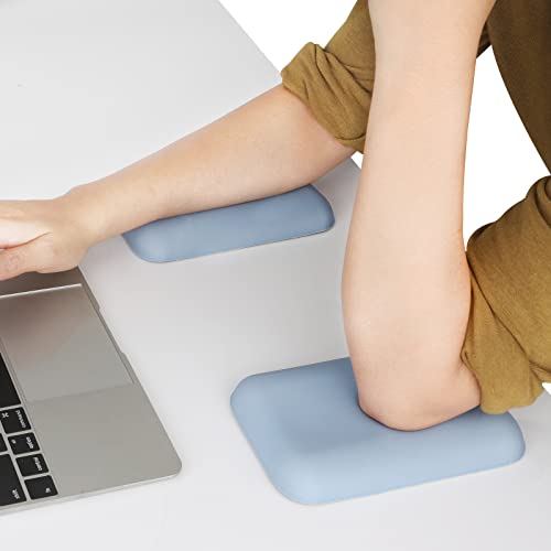 Leolee Elbow Rest Pads for Desk, Blue Ergonomic Wrist Rest Arm Rest Pads | Memory Foam & Non-Slip Base, Armrest Cushion Support Pad Relieve Elbow and Wrist Pain for Computer, Office, 2 Packs - color: Blue-2