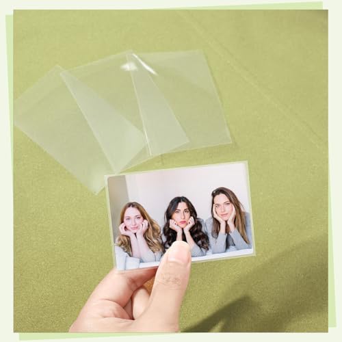 400 Pcs Kpop Photocard Sleeves Holder, 58 x 89 mm, Clear Plastic | Clear Photo Card Sleeves, fits 54 x 86 mm and 55 x 85 mm, PVC Free & Acid Free Kpop Albums Photo Cards Protector - style: Transparent Style