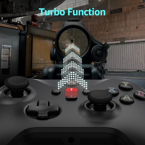 IWGAME Wired Controller for X-BOX/PC, Hall Effect Joysticks&Triggers Gamepad with Turbo, 3.5mm Headphone Jack/Dual Vibration, Compatible with X-BOX One/S/X, X-BOX Series S/X, PC, IOS, Android Platforms(Black, 7.2ft) - color: Black