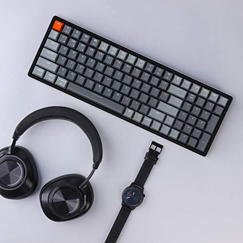 Keychron K4 RGB Hot Swappable Mechanical Keyboard, 96% Layout Bluetooth Wireless/USB Wired Computer Keyboard with Super Brown Switch Aluminum Frame for Mac Windows-Version 2 - color: Keychron Super Brown Switch, size: Version 2
