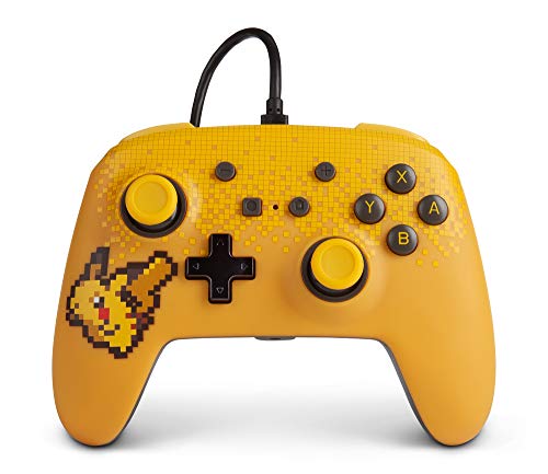 PowerA Enhanced Nintendo Switch and Switch 2 Wired Controller - Pixel Pakachu, Officially licensed - color: Pixel Pikachu