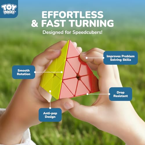 STEAM Life Speed Cube Set 8 Pack Magic Cube | Includes 3x3, 2x2, 4x4 Speed Cube, Pyramid Cube, Megaminx Cube Bundle Collection Cube Toys for Kids & Adults - color: 8 Pcs
