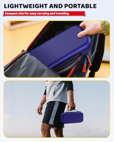 Switch 2 Slim Hard Shell Carry Case for Nintendo Switch 2 2025/Switch/OLED | Hard Shell Carrying Case with Soft Lining, 10 Card Slots, Durable Ballistic Nylon, Soft Silicone Handle, Switch2 Carry Case - color: Blue