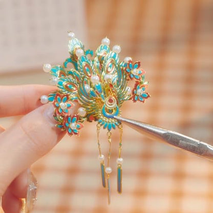 Piececool 3D Metal Puzzles for Adults, Chinese Kingfisher Phoenix Tiara Model Kits DIY Hobbies Crafts for Adult Difficult 3D Puzzles for Women, Home Decor Family Time Best Gifts - style: Kingfisher Phoenix Tiara