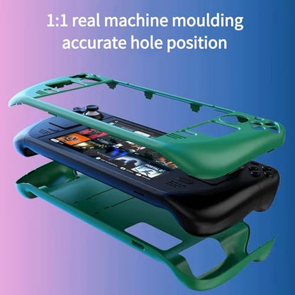 Steam Deck Protective Case with Kickstand Full Coverage Fingerprint Proof Cover for Hands-Free Gaming and Protection