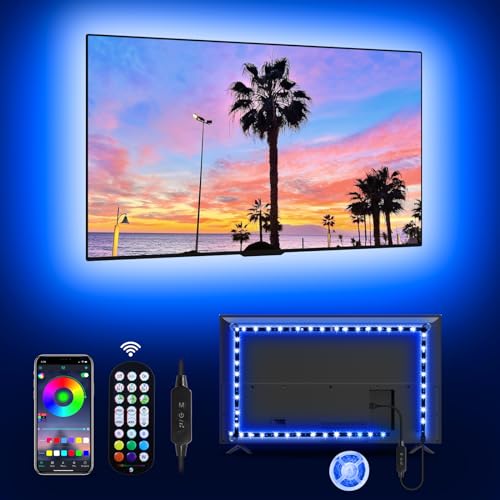 MATICOD LED Lights for TV Led Backlight, 16.4ft RGB Led Strip Lights for TV Lights Behind, USB Led Light Strip for 55-70in TV, Bluetooth APP Control Music Sync Ambient Lighting for Gaming Room - color: Multicolor, size: 16.4FT for 55"-70" TV