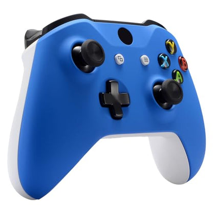 eXtremeRate Blue Soft Touch Front Housing Shell Case for Xbox One S/X Controller, Comfortable Replacement Kit Faceplate Cover for Xbox One Wireless Controller Model 1708 - color: Blue