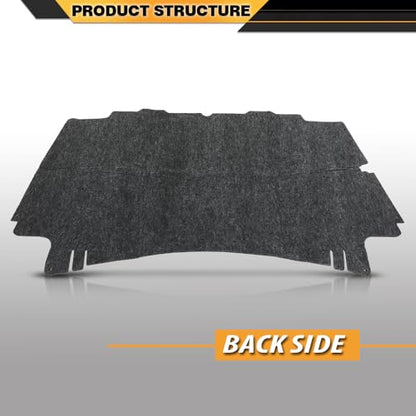 CNNELL Hood Insulation Pad 1/2" Heat Blanket with Clips Compatible with Dodge Ram 2500 3500 2002 2003 2004 2005 2006 2007 2008 2009, Black - style: 2002-2009 Dodge Ram 2500 3500