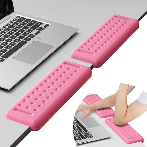 Leolee L-Shaped Desk Elbow Pads for Desk, Pink Memory Foam Arm Rest | for Desk with Non-Slip Base, Ergonomic Desk Edge Cushion, Wrist Rest for Computer Keyboard, Typing, Office, Home (2 Piece) - color: Pink-30cm-2pcs