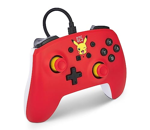 PowerA Nintendo Switch Wired Controller - Laughing Pikachu, Pokemon Switch Controller, Detachable 10ft USB Cable, Plug & Play, Officially Licensed by Nintendo - color: Laughing Pikachu