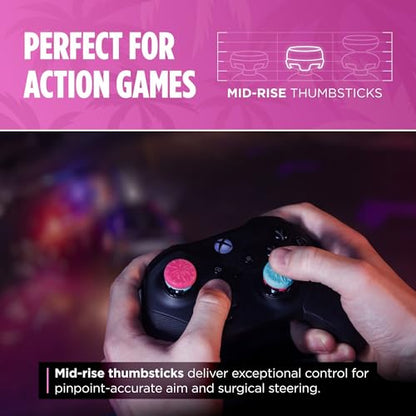KontrolFreek Action Adventure Performance Thumbsticks – Heist Edition for Xbox One & Xbox Series X|S Controller | Pink/Blue