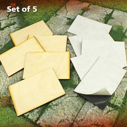 LITKO Ready Base Kit | Compatible with The Old World | 50x75mm Monster | Twenty 3mm plywood bases + magnets | Magnetize minis for storage & steel trays | Infantry - style: 50x75mm Rectangular