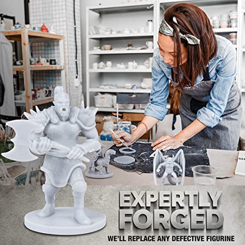 Path Gaming 20‑Piece Unpainted Miniatures Set – 28 mm Fantasy Heroes, Monsters & NPCs for Dungeons & Dragons & Pathfinder