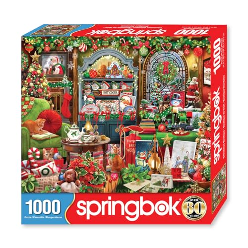 Springbok's Christmas Boutique 1000 Piece Jigsaw Puzzleby Artist Gina Jane Features a Cozy Holiday Boutique Overflowing with Festive Gifts - style: Christmas Boutique