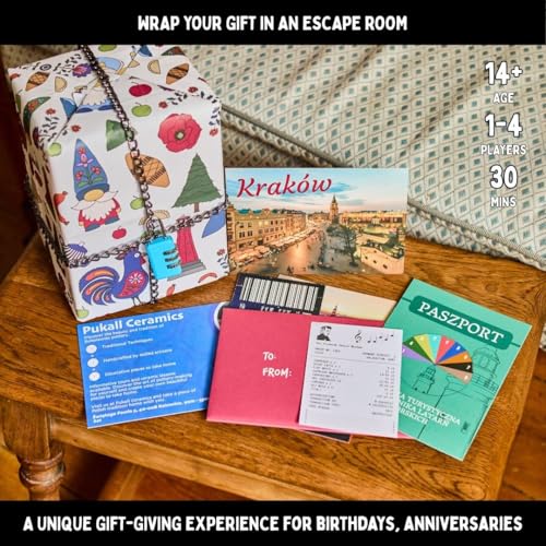 A Lock, A Chain & an Escape Room Game | Immersive Real Life Mystery Game | Solve The Puzzle to Unlock The Gift | Padlock'd Poland | Family-Friendly for Game Night or Date Night | Age 14+ - style: Padlock'd Poland