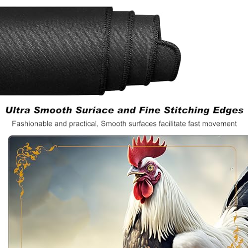 DEGDFSGR Magic The Gathering Playmat 24 x 14 Inches, Animal Proud Rooster Design, Non-Slip Rubber Base, TCG/MTG/YGO/CCG/RPG/PKM Playmat, 1 Pack - color: Animal Proud Rooster, size: 24" x 14"