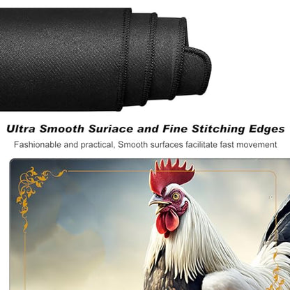 DEGDFSGR Magic The Gathering Playmat 24 x 14 Inches, Animal Proud Rooster Design, Non-Slip Rubber Base, TCG/MTG/YGO/CCG/RPG/PKM Playmat, 1 Pack - color: Animal Proud Rooster, size: 24" x 14"