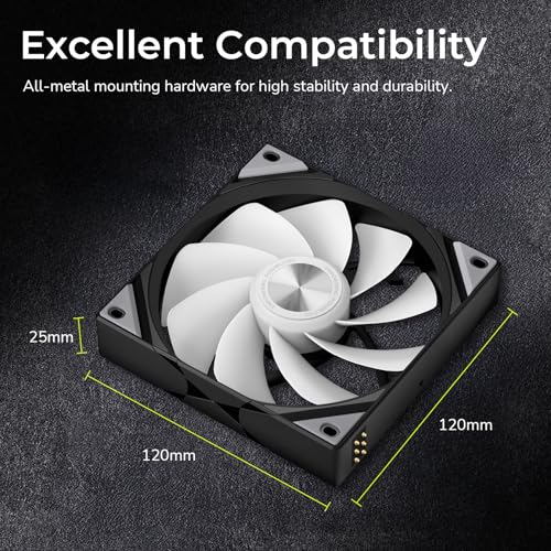 Tryx 120mm Case Fan Reverse Blade ARGB PC Computer Quiet Fan 3in1 Cooler, Upgraded Pogo-Pin Connection with Magnetic Cable，ARGB Gen2 LEDs，New Version ROTA SL，Black - color: 3in1 Black, size: Reverse Fan