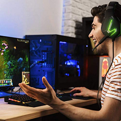 Orzly Gaming Headset (Green) for PC and Gaming Consoles PS5, PS4, Xbox Series X | S, Xbox ONE, Nintendo Switch & Google Stadia Stereo Sound with Noise Cancelling mic - Hornet RXH-20 Sagano Edition - color: Green