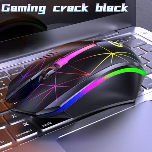 Gaming Mouse G6 Wired Game Mice Colorful Backlight 3 Button Mouse 3 Speed 1200 DPI RGB Game Mouse for Computer Laptop Notebook Accessory