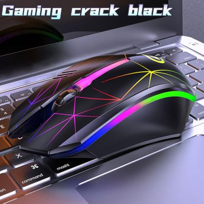 Gaming Mouse G6 Wired Game Mice Colorful Backlight 3 Button Mouse 3 Speed 1200 DPI RGB Game Mouse for Computer Laptop Notebook Accessory